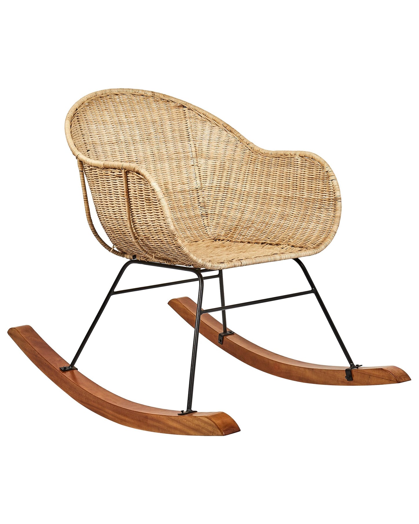 Set of 2 Rocking Chairs LAVINIO Rattan Natural