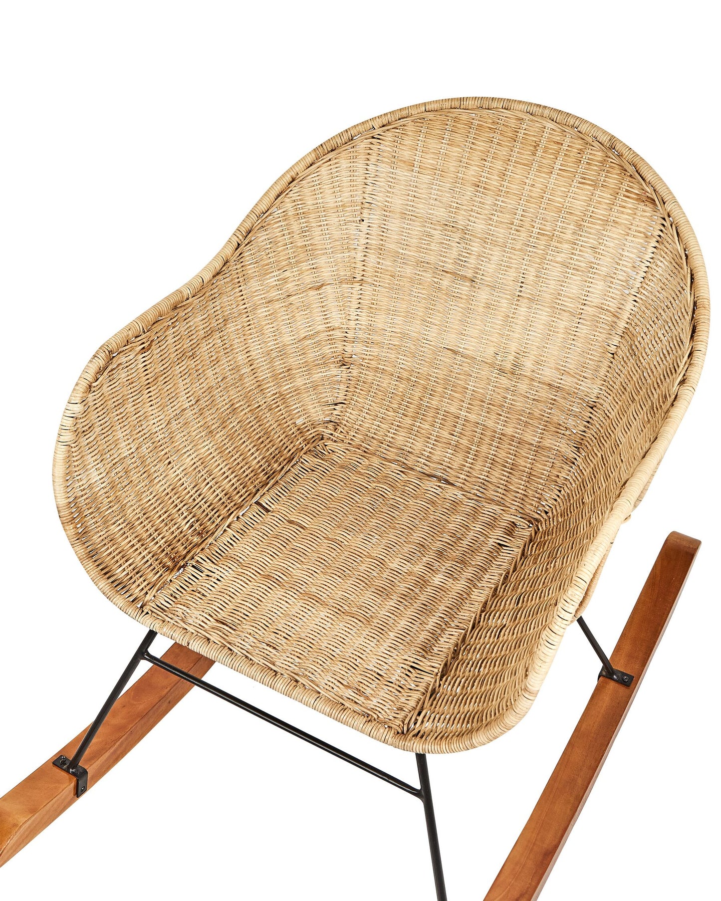 Set of 2 Rocking Chairs LAVINIO Rattan Natural