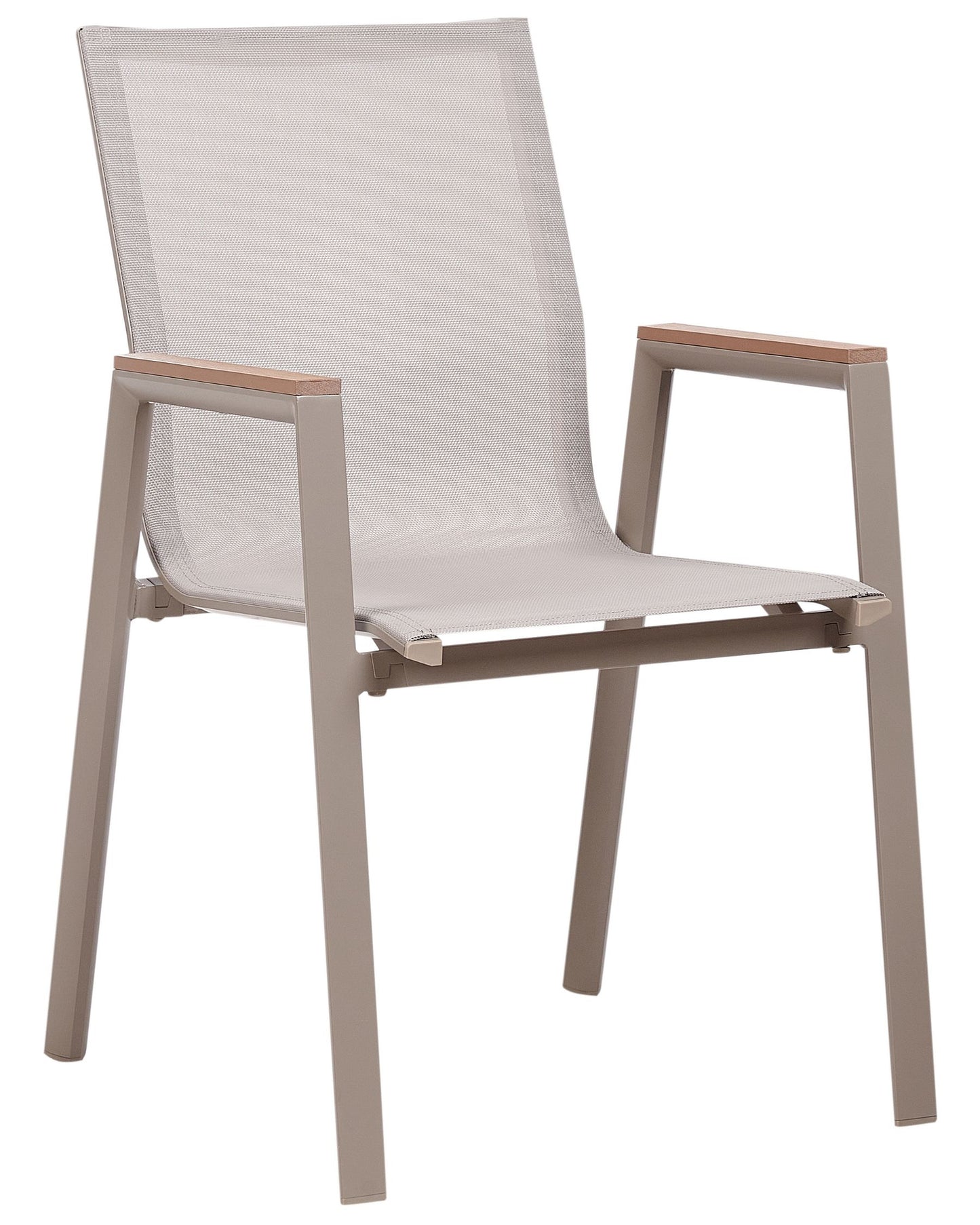 Set of 4 Garden Chairs TIANO Metal Taupe