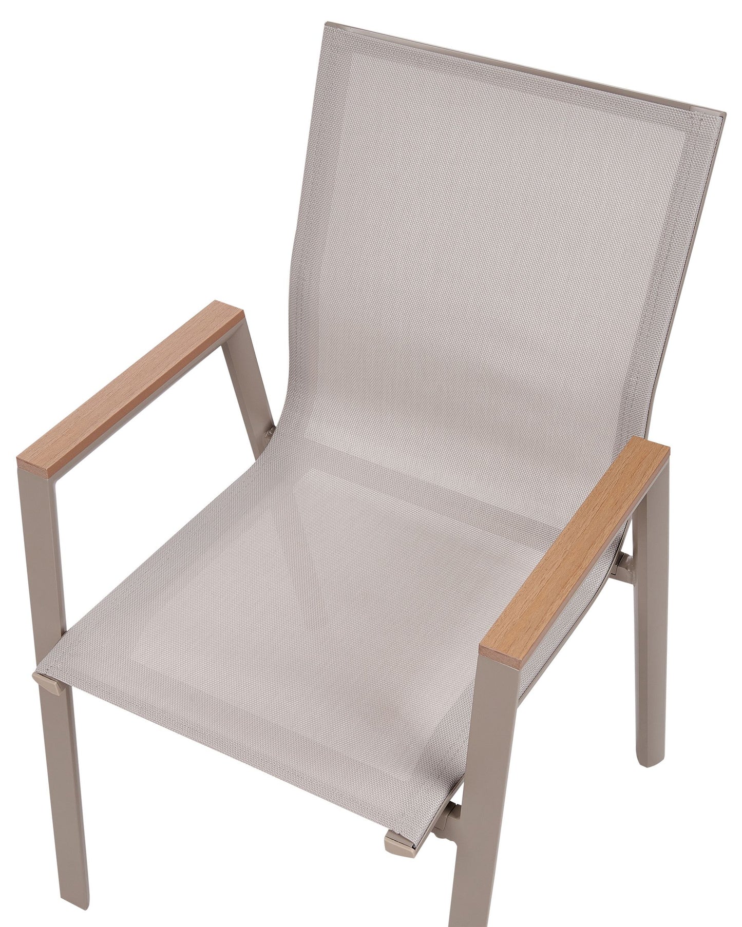 Set of 4 Garden Chairs TIANO Metal Taupe