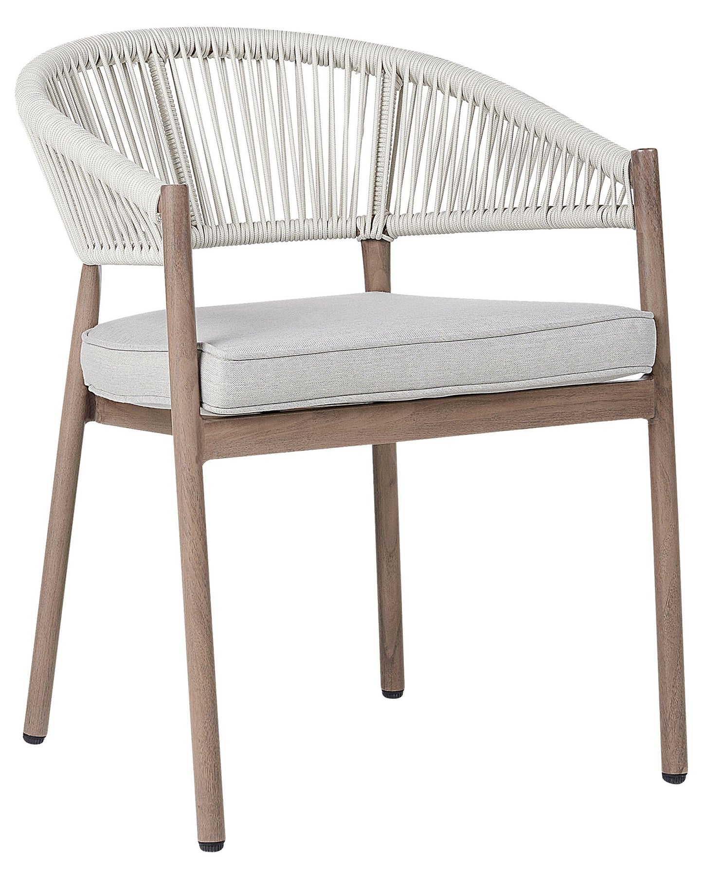 Set of 6 Garden Chairs with Cushions FLAVIA Metal White