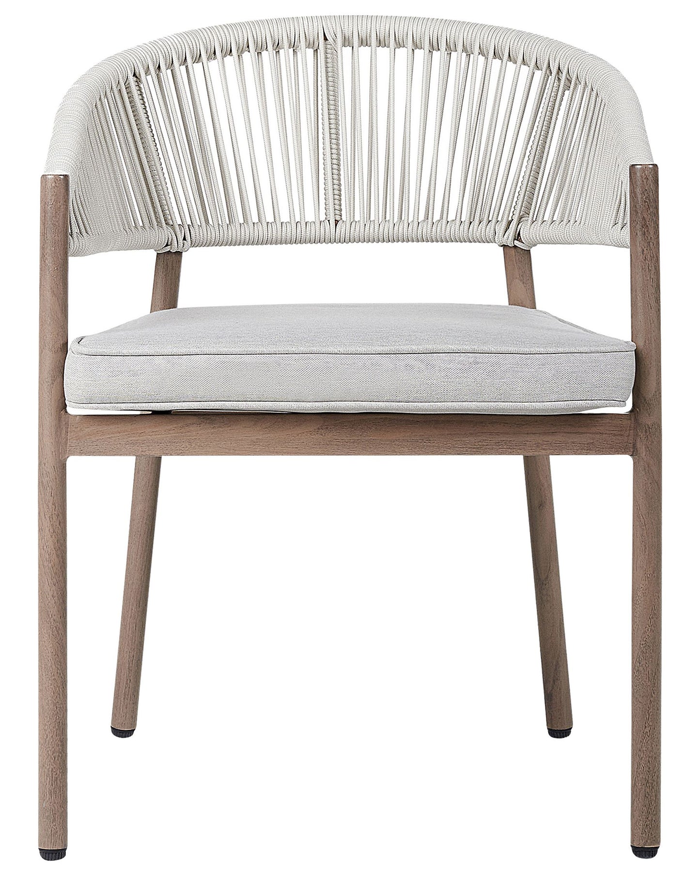 Set of 6 Garden Chairs with Cushions FLAVIA Metal White