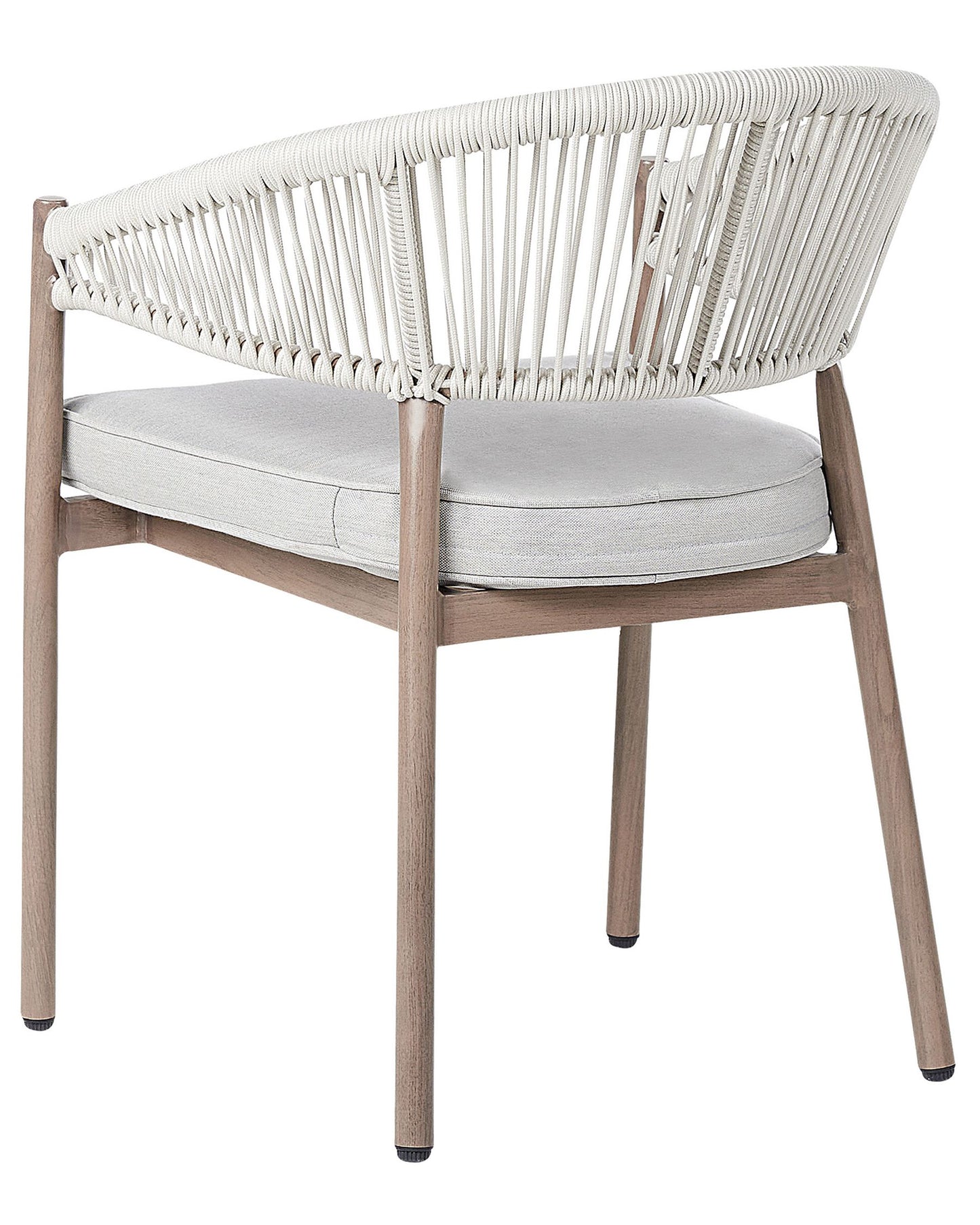 Set of 6 Garden Chairs with Cushions FLAVIA Metal White