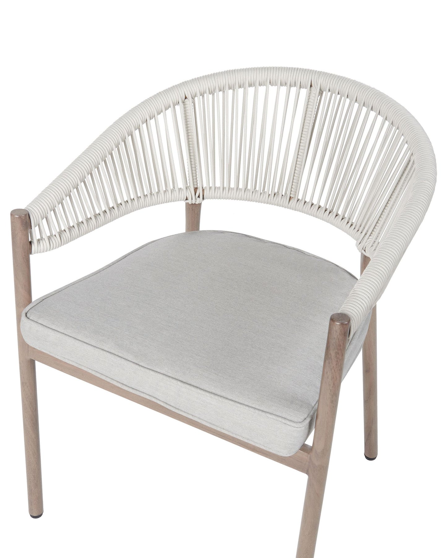 Set of 6 Garden Chairs with Cushions FLAVIA Metal White