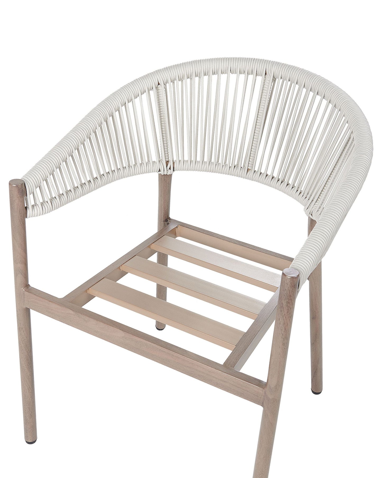 Set of 6 Garden Chairs with Cushions FLAVIA Metal White