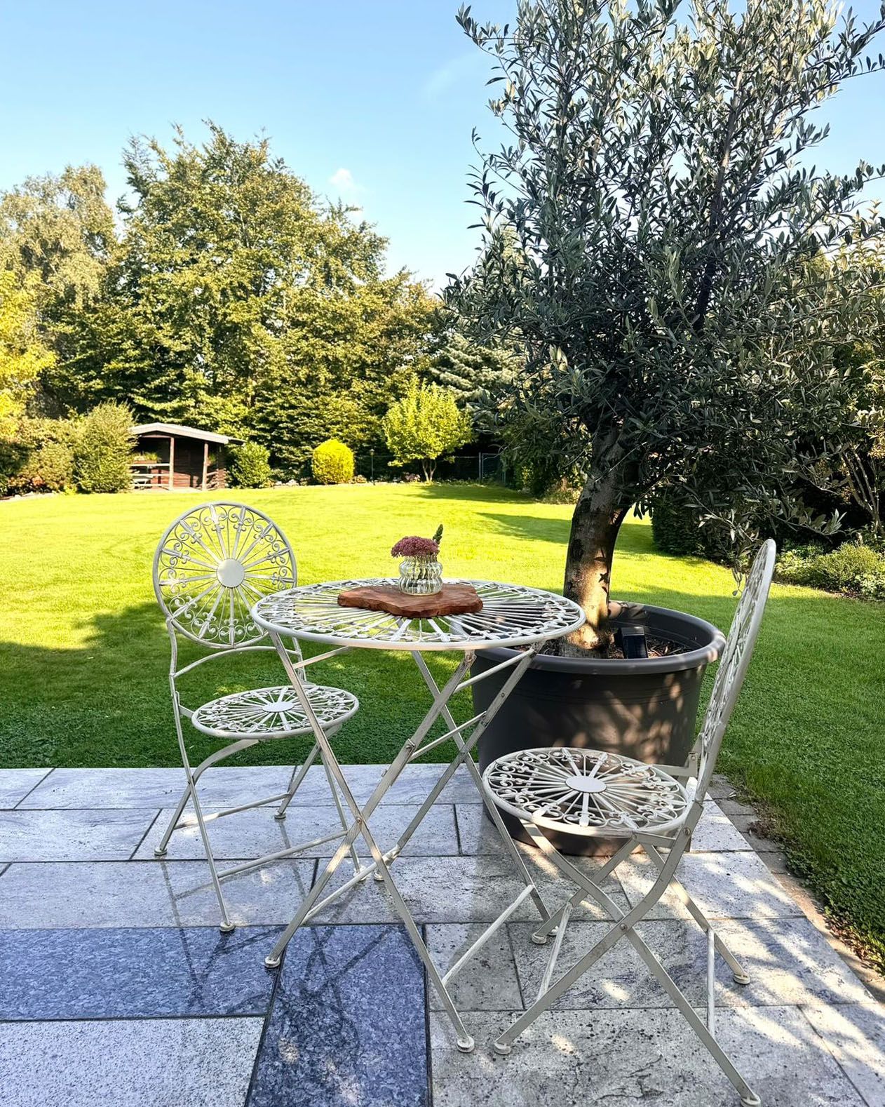 Set of 2 Garden Chairs SCAFA Metal White