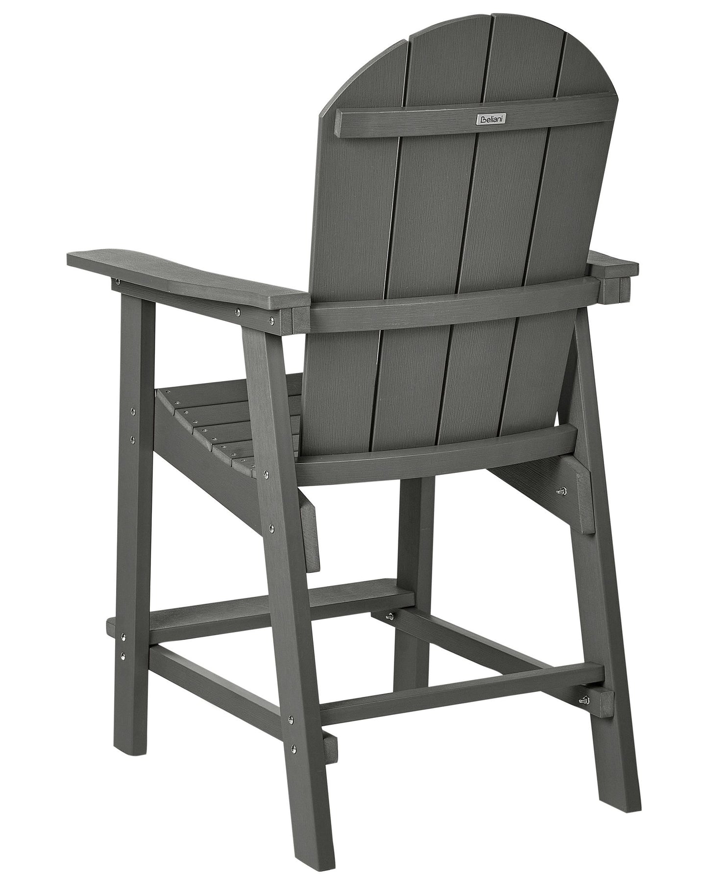 Garden Bar Chair ADIRONDACK Synthetic Material Dark Grey