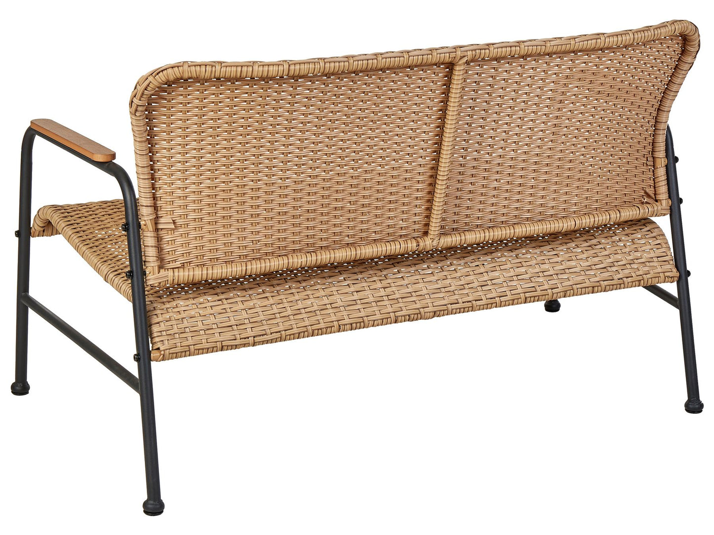 Garden Lounge Set with Table 4 Seater OFANTO PE Rattan Natural