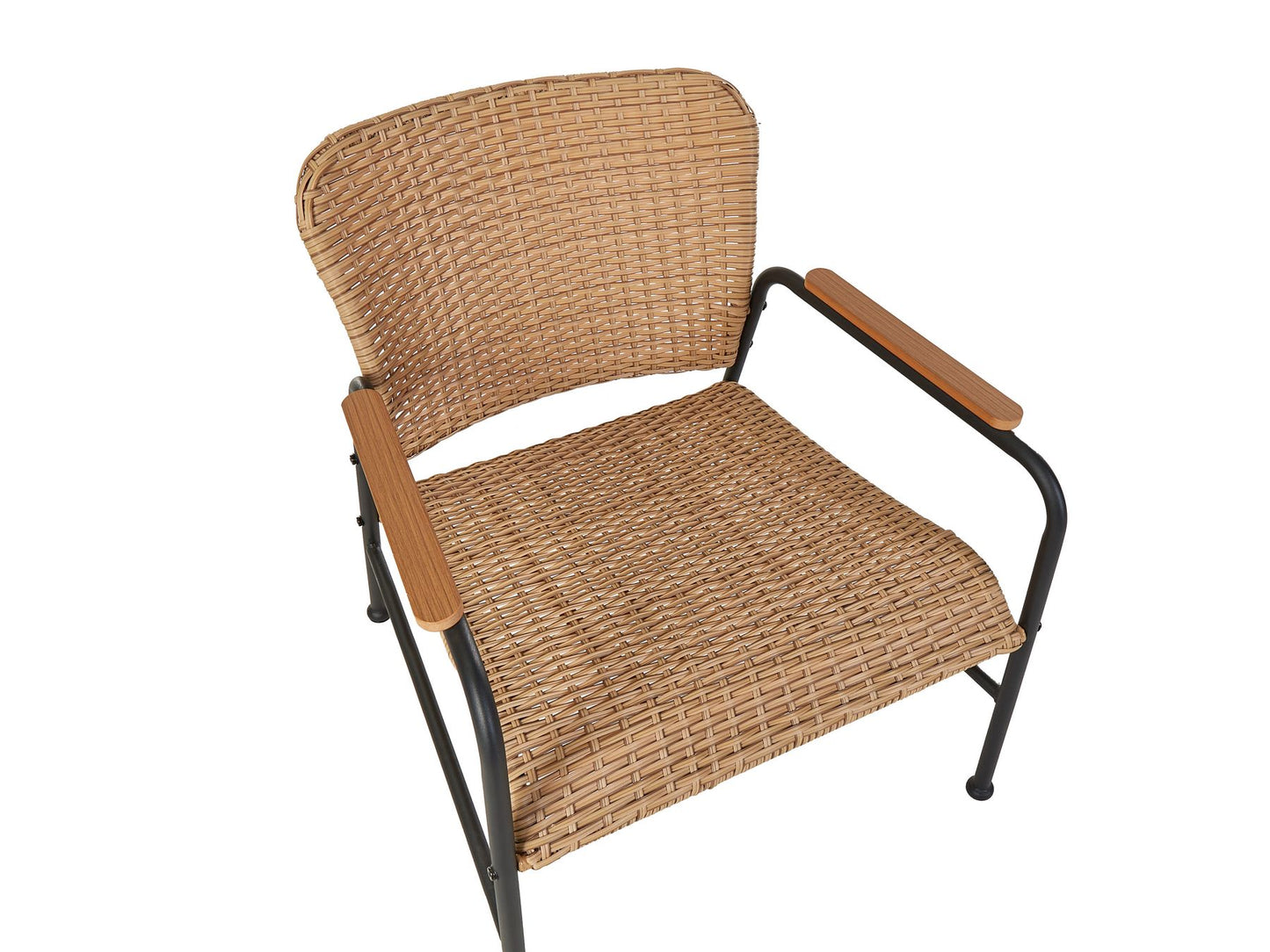 Garden Lounge Set with Table 4 Seater OFANTO PE Rattan Natural
