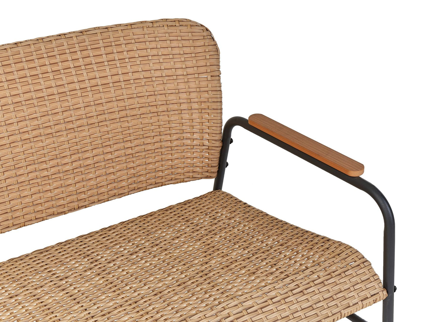 Garden Lounge Set with Table 4 Seater OFANTO PE Rattan Natural