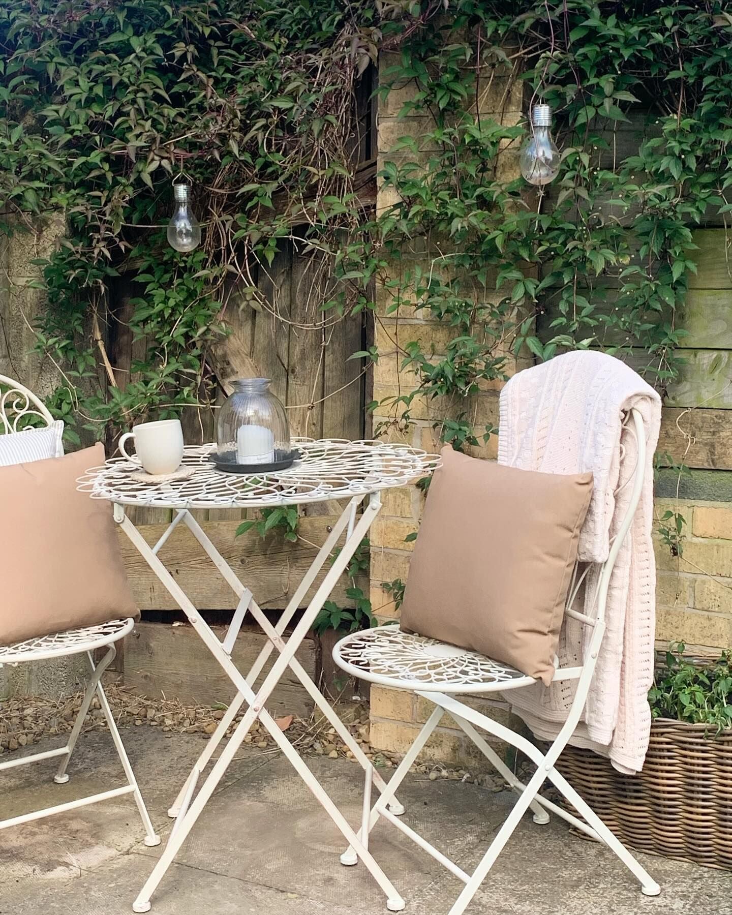 Set of 2 Garden Chairs STIFFE Metal White