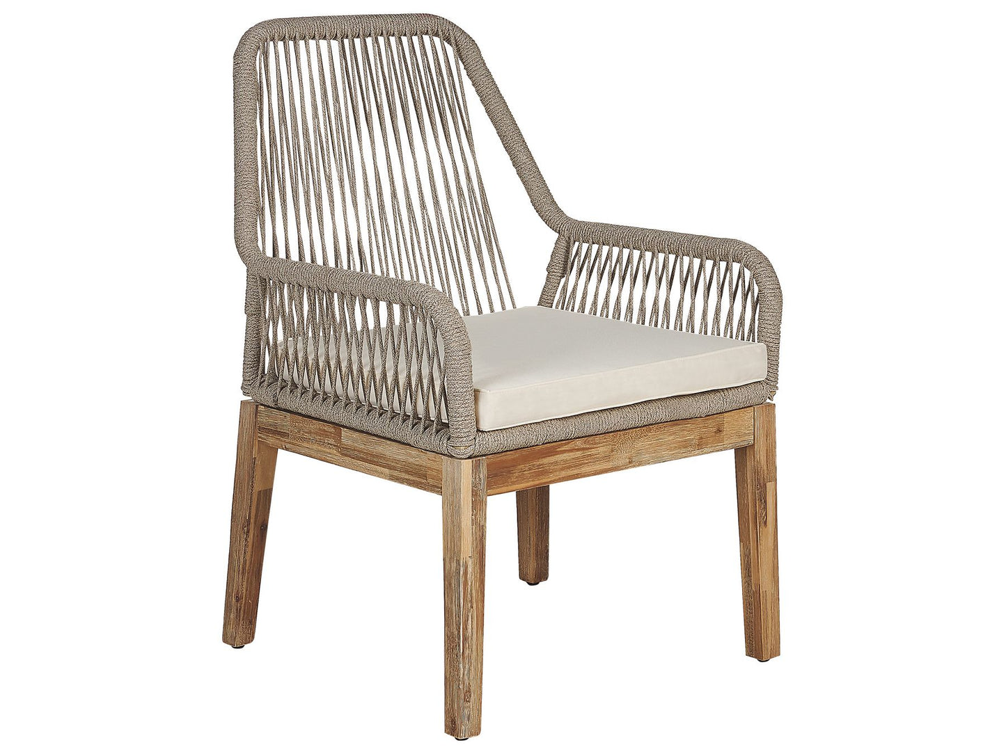 Garden Dining Set 6 Seater ORISTANO with Cushions Concrete Beige