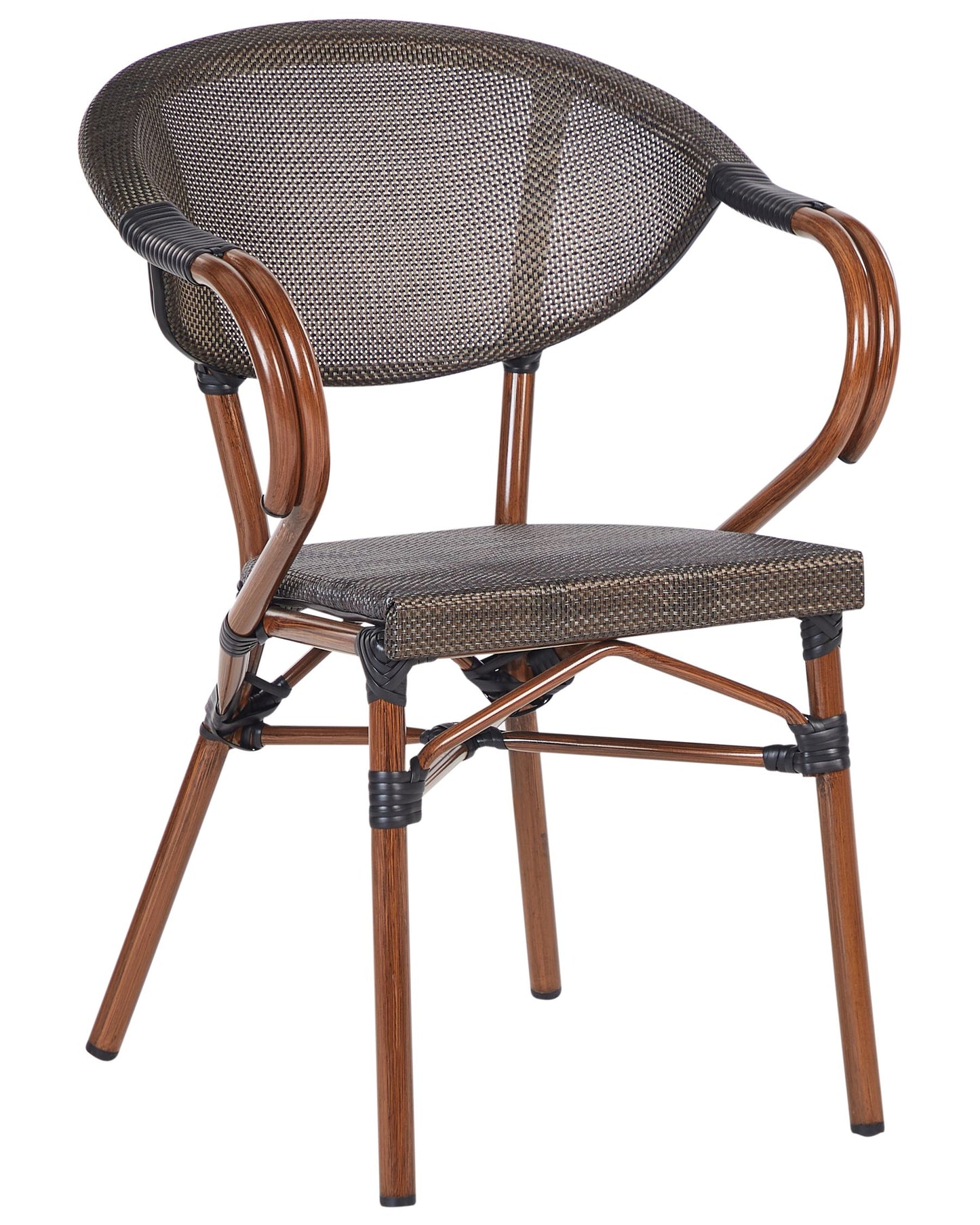 Set of 4 Garden Chairs CASPRI II Metal Grey