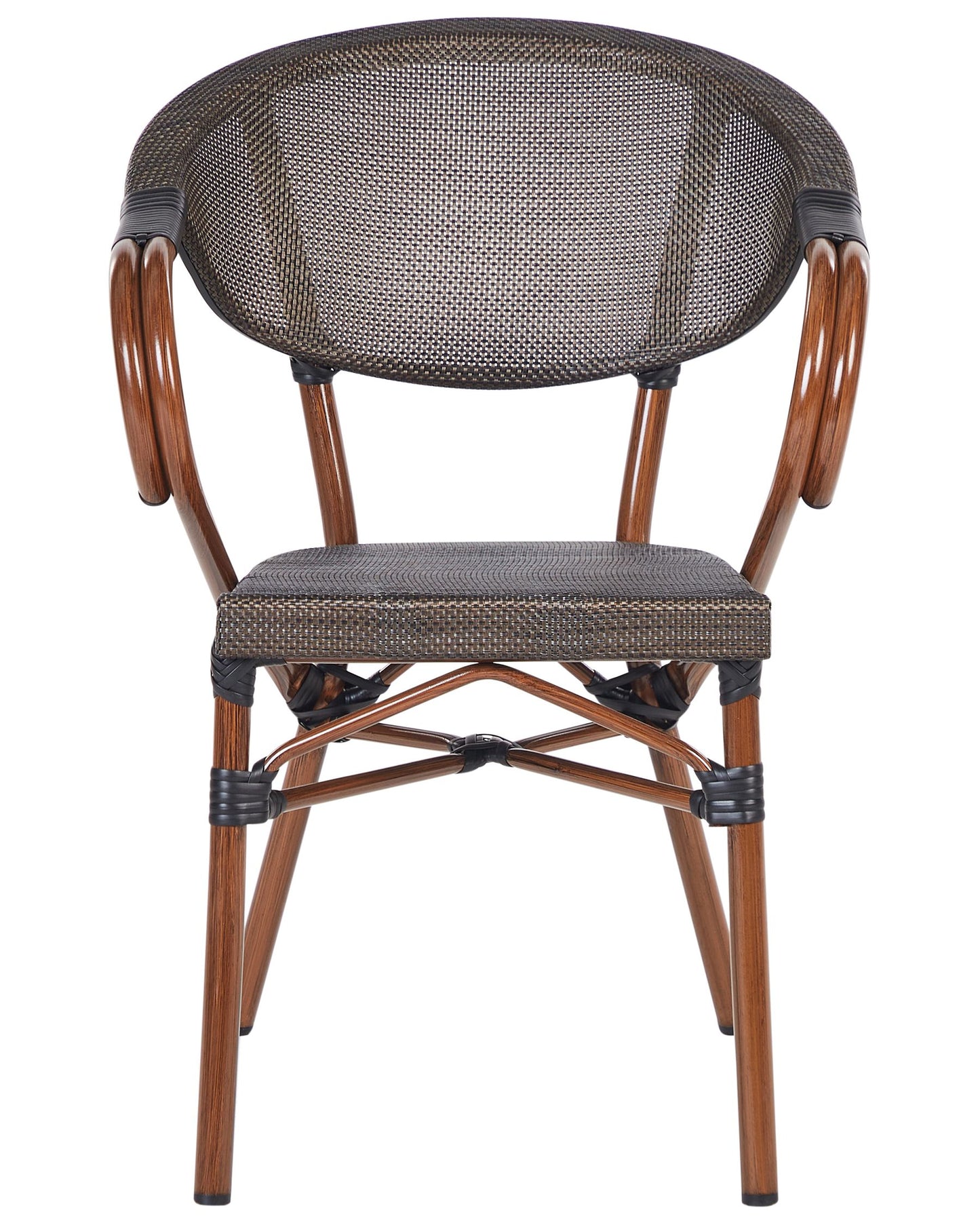 Set of 4 Garden Chairs CASPRI II Metal Grey
