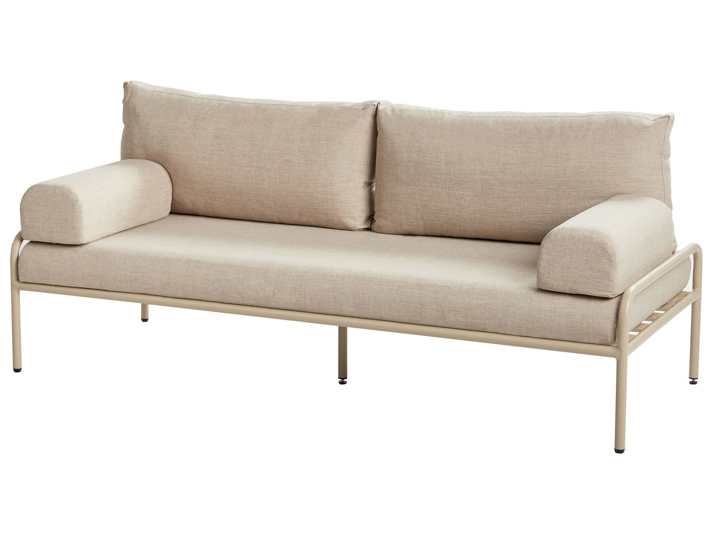 Garden Sofa 2 Seater SOLOFRA Metal Beige