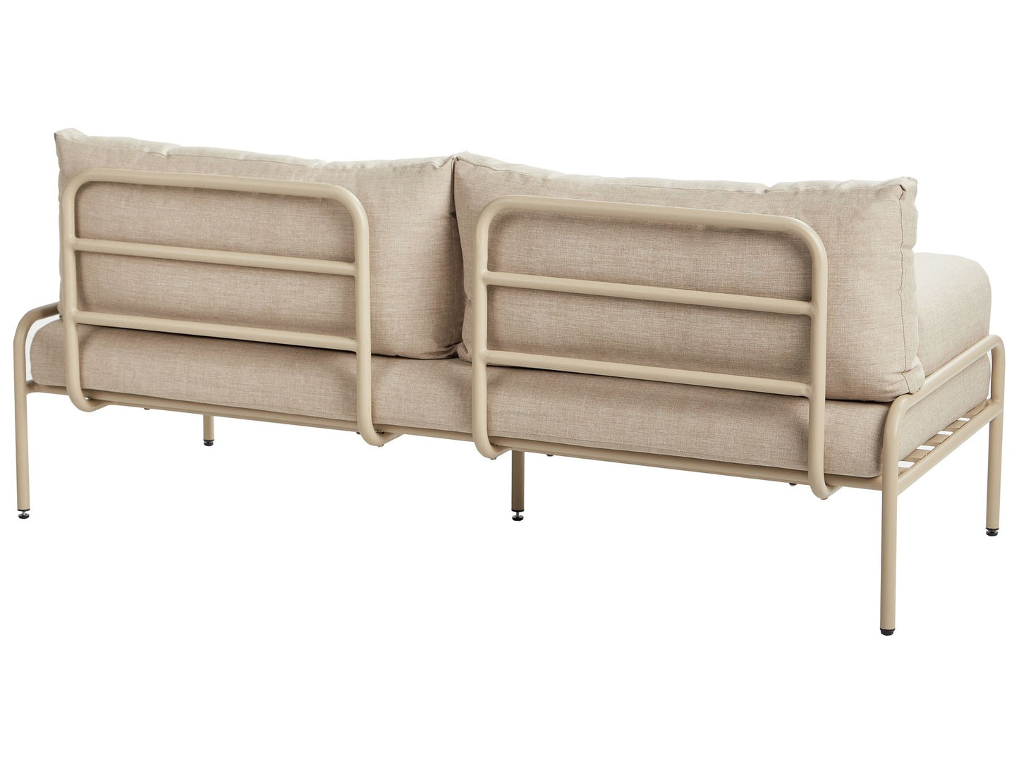 Garden Sofa 2 Seater SOLOFRA Metal Beige