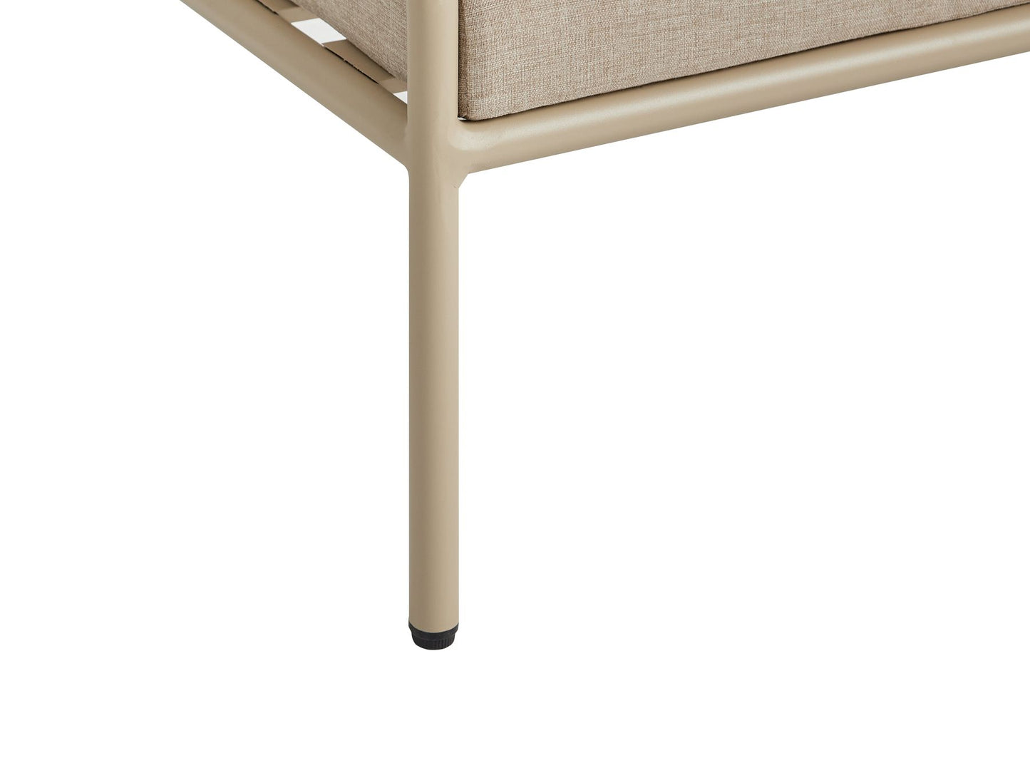 Garden Sofa 2 Seater SOLOFRA Metal Beige