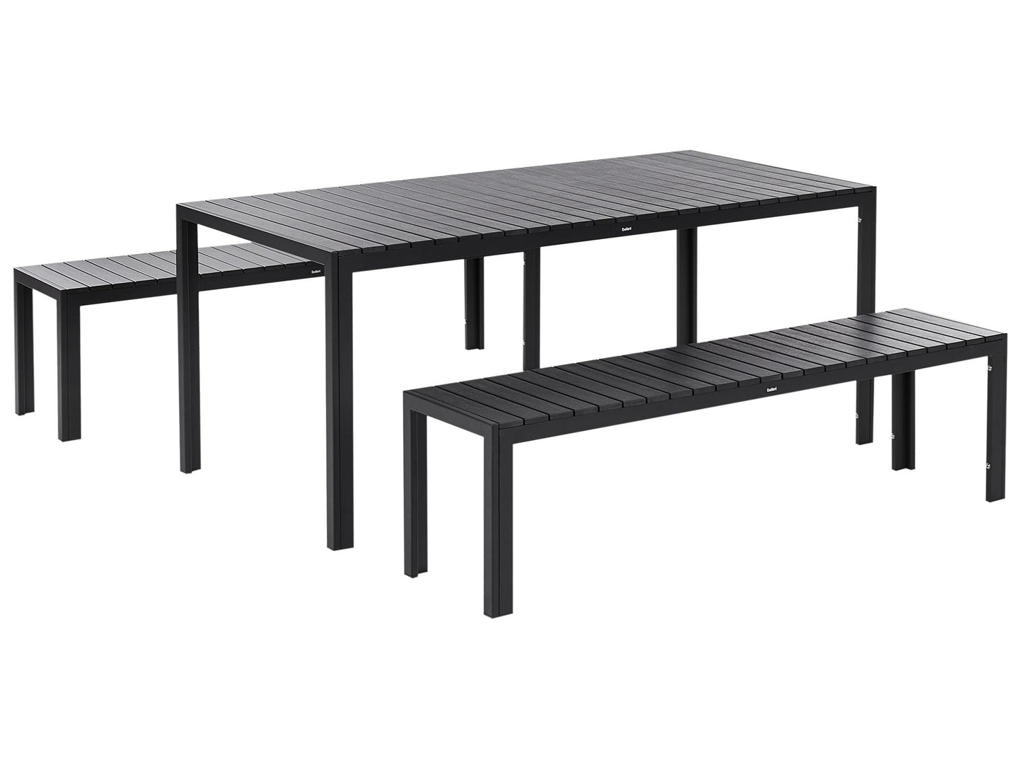 Garden Dining Set with Benches 6 Seater NARDO Black