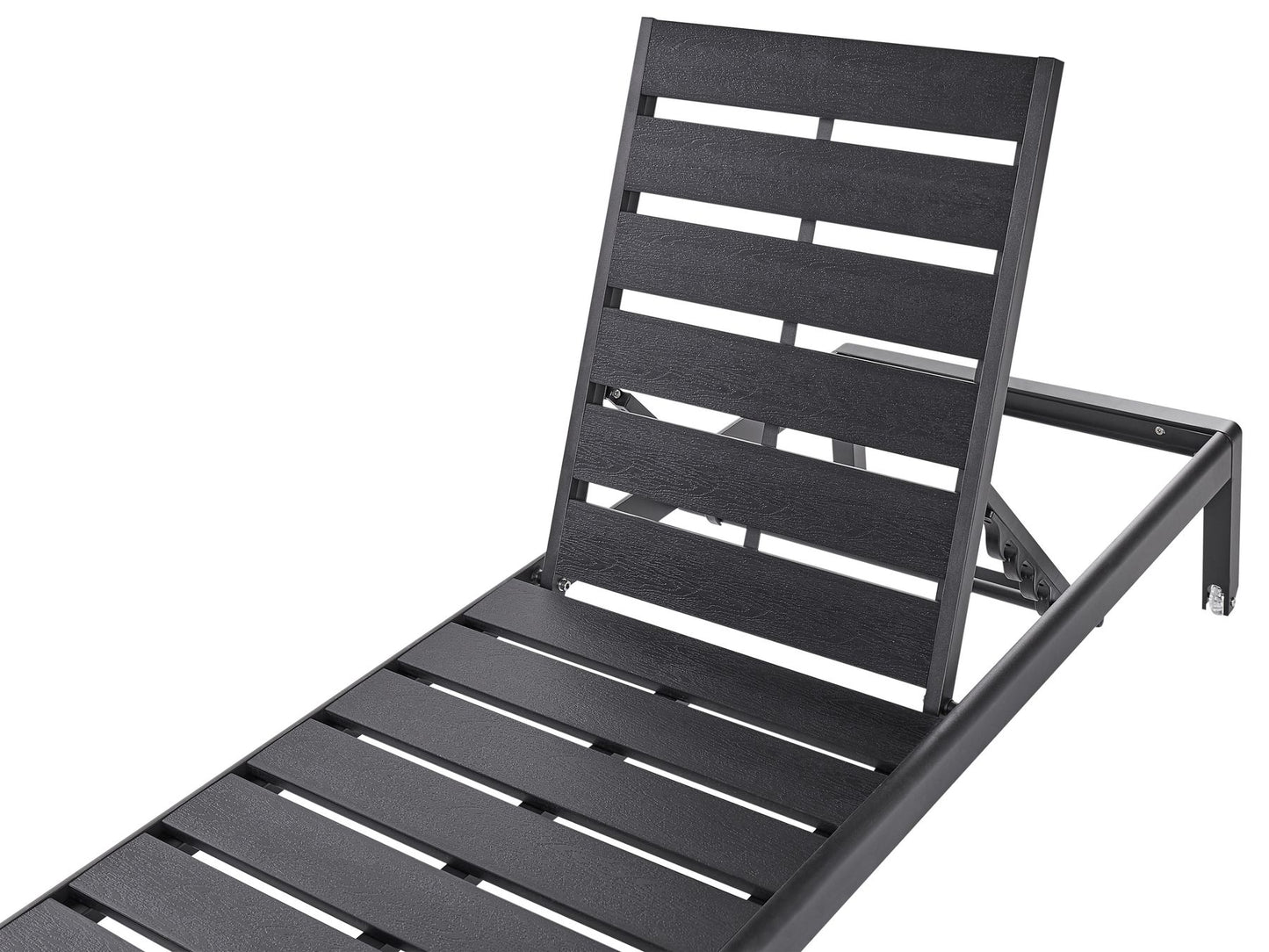 Aluminium Reclining Sun Lounger Black NARDO