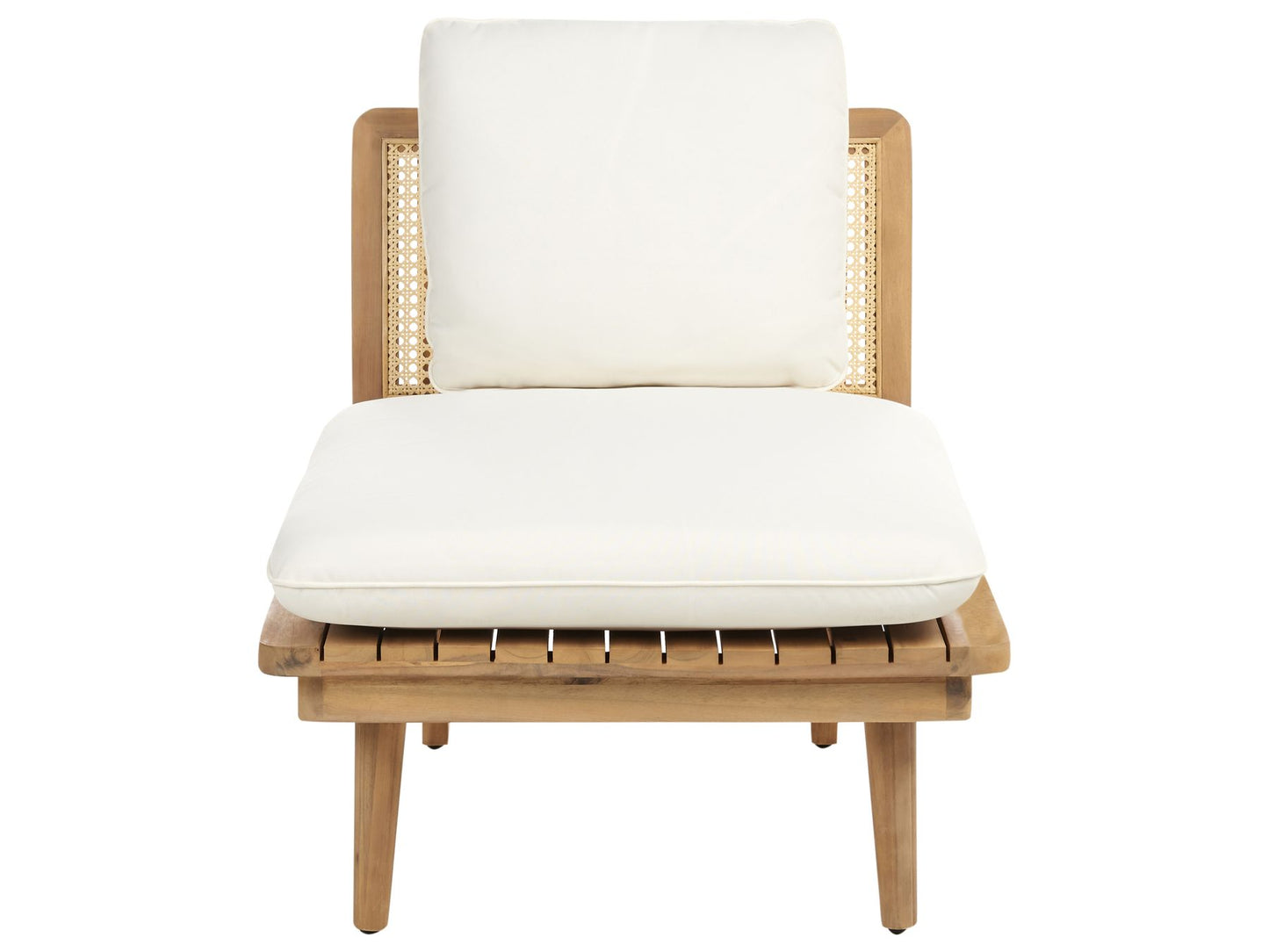 Garden Lounge Set with Table 4 Seater ACCADIA Certified Acacia Wood Light Beige