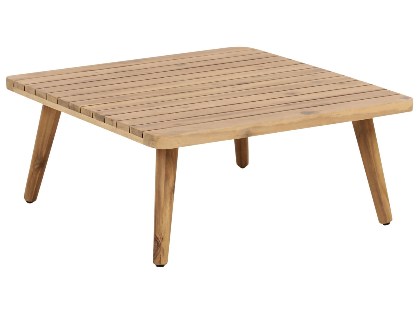 Garden Lounge Set with Table 4 Seater ACCADIA Certified Acacia Wood Light Beige