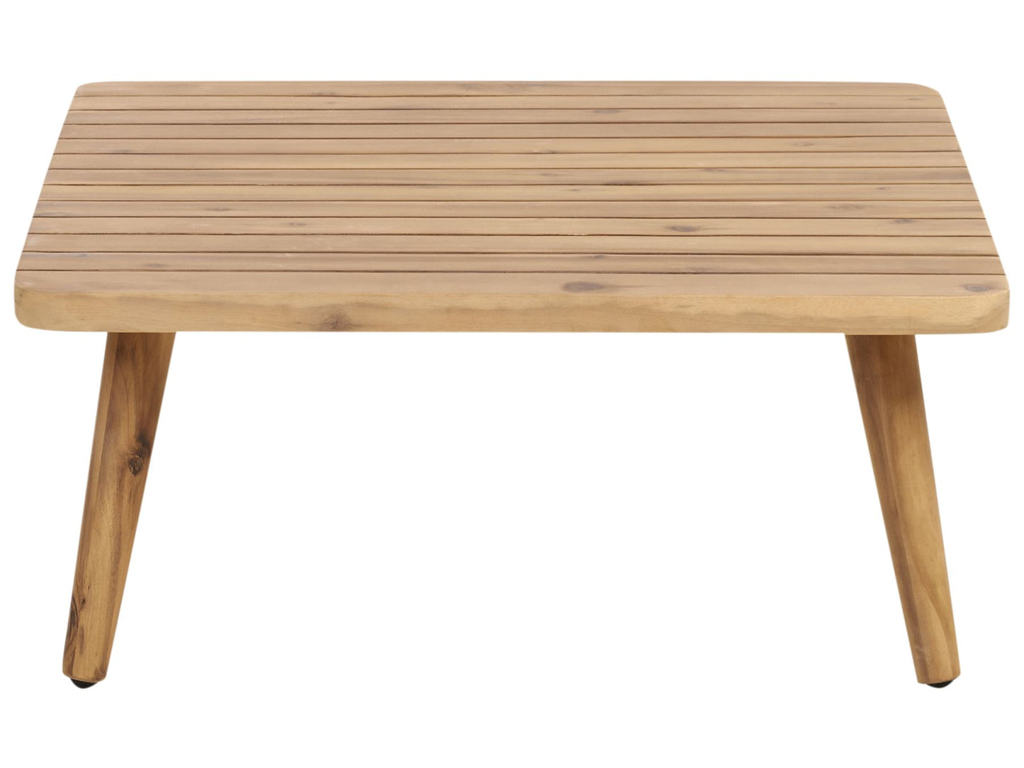 Garden Lounge Set with Table 4 Seater ACCADIA Certified Acacia Wood Light Beige