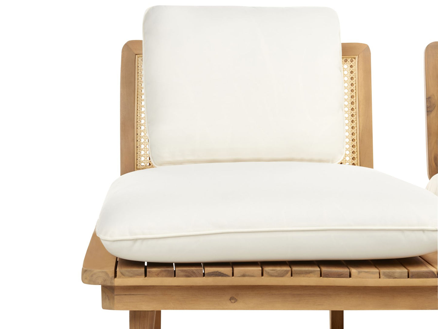 Garden Lounge Set with Table 4 Seater ACCADIA Certified Acacia Wood Light Beige