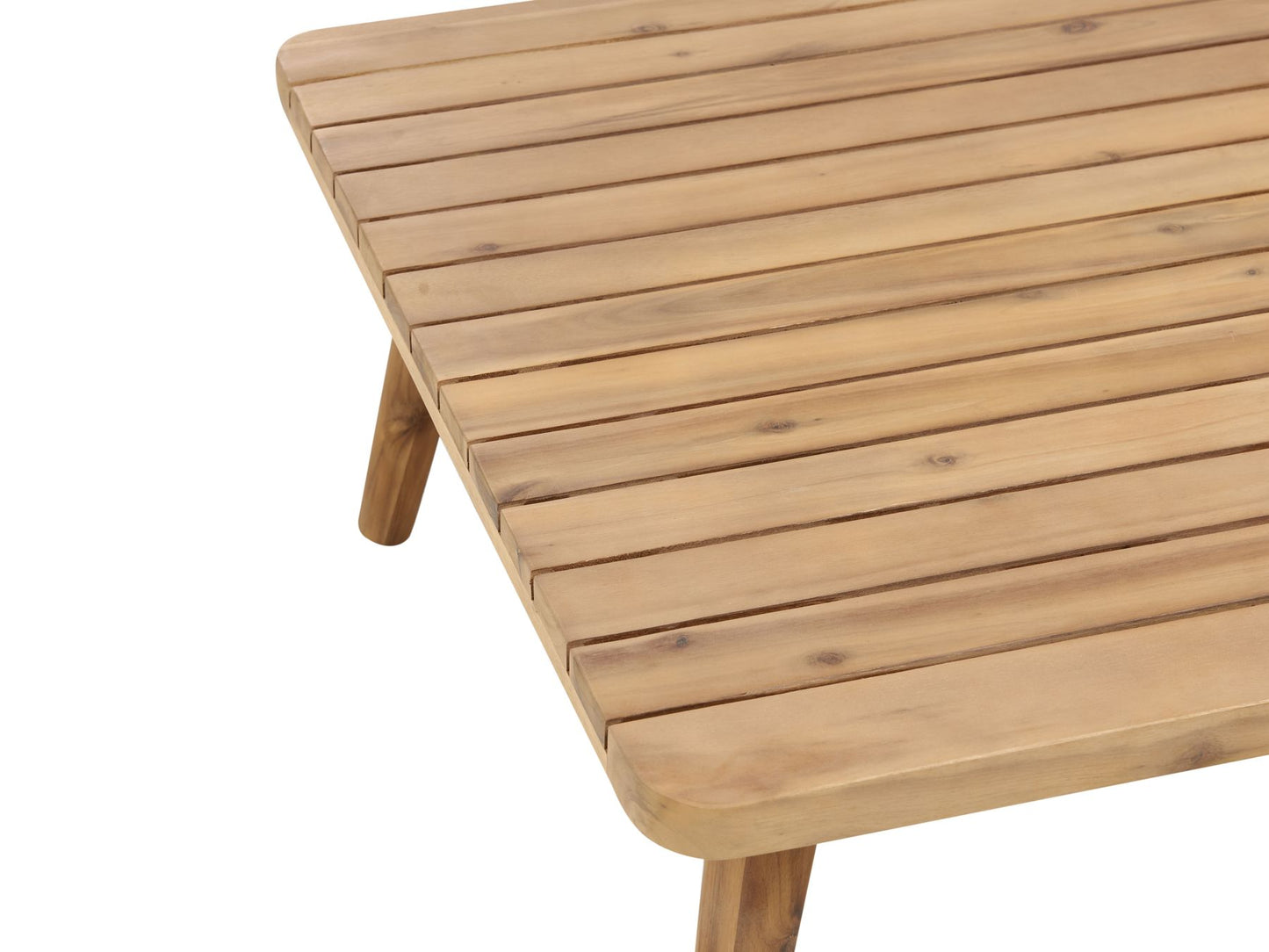 Garden Lounge Set with Table 4 Seater ACCADIA Certified Acacia Wood Light Beige