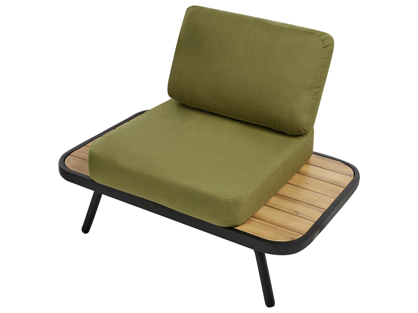 Garden Lounge Set with Table 4 Seater MINOZZO Certified Acacia Wood Olive Green