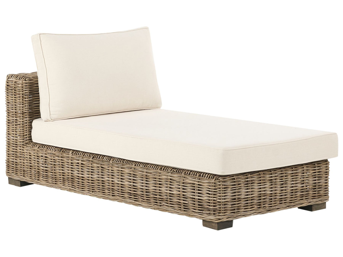Garden Lounge Set with Table 4 Seater VARALLO Left Hand Modular Rattan Grey