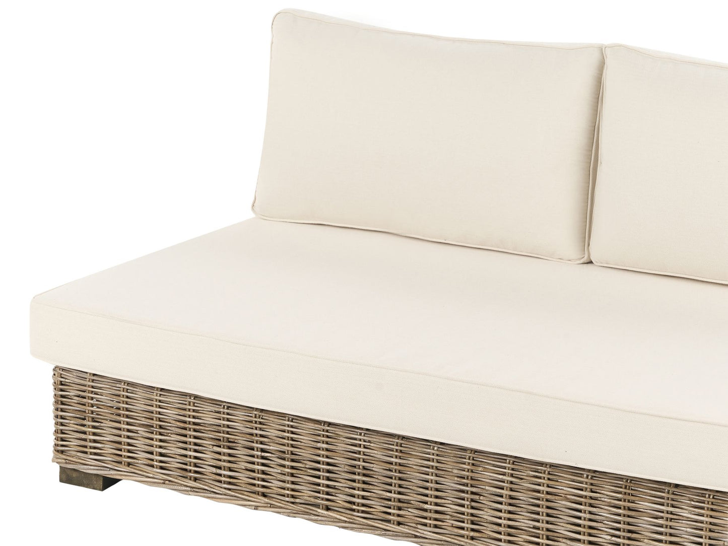 Garden Lounge Set with Table 4 Seater VARALLO Left Hand Modular Rattan Grey