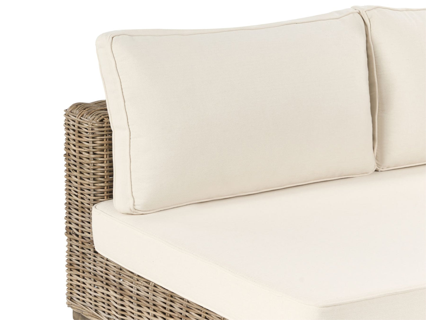 Garden Lounge Set with Table 4 Seater VARALLO Left Hand Modular Rattan Grey