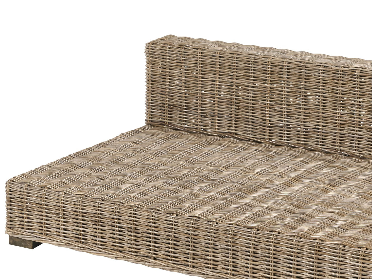 Garden Lounge Set with Table 4 Seater VARALLO Left Hand Modular Rattan Grey