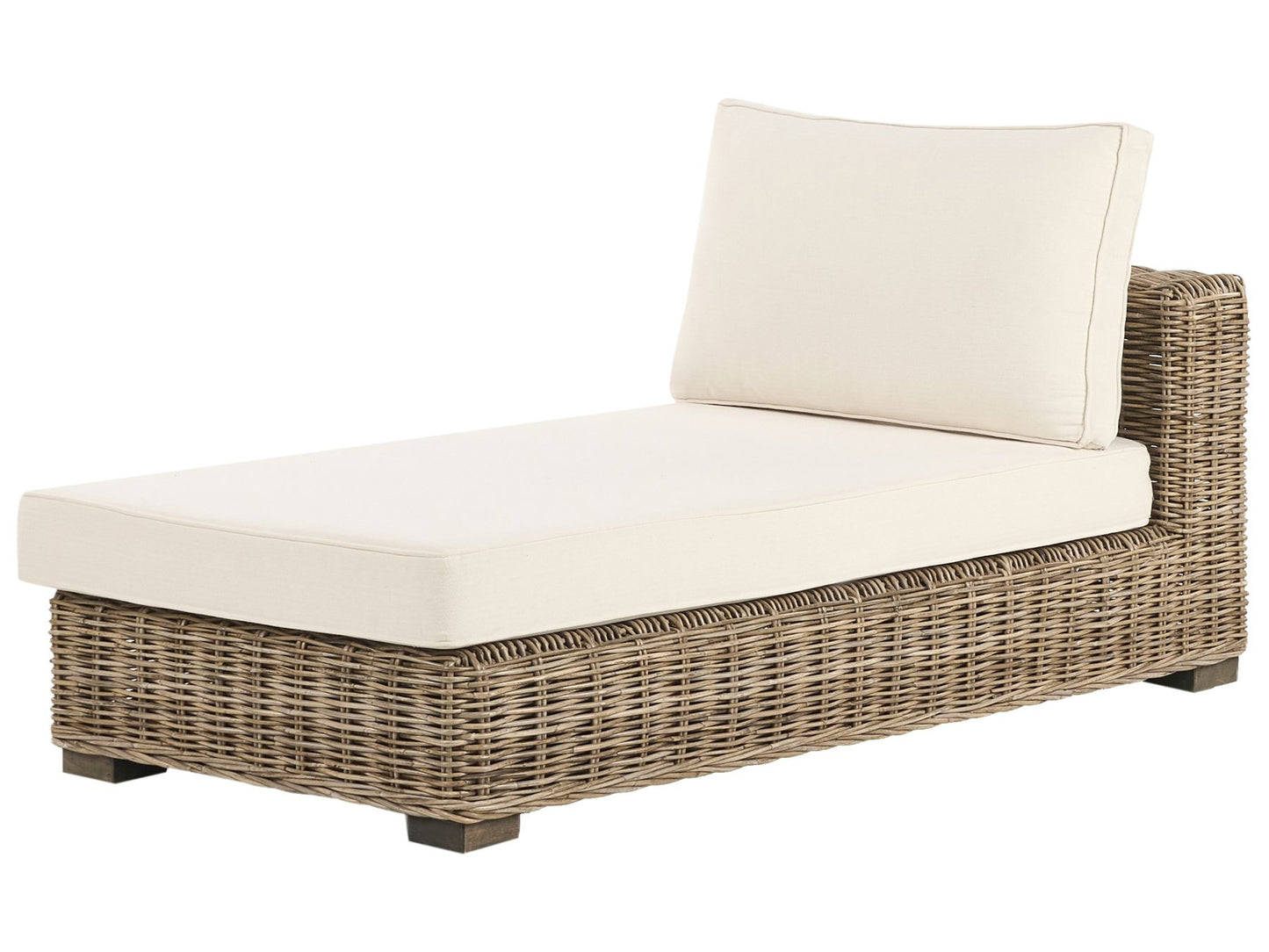 Garden Lounge Set with Table 4 Seater VARALLO Right Hand Modular Rattan Grey