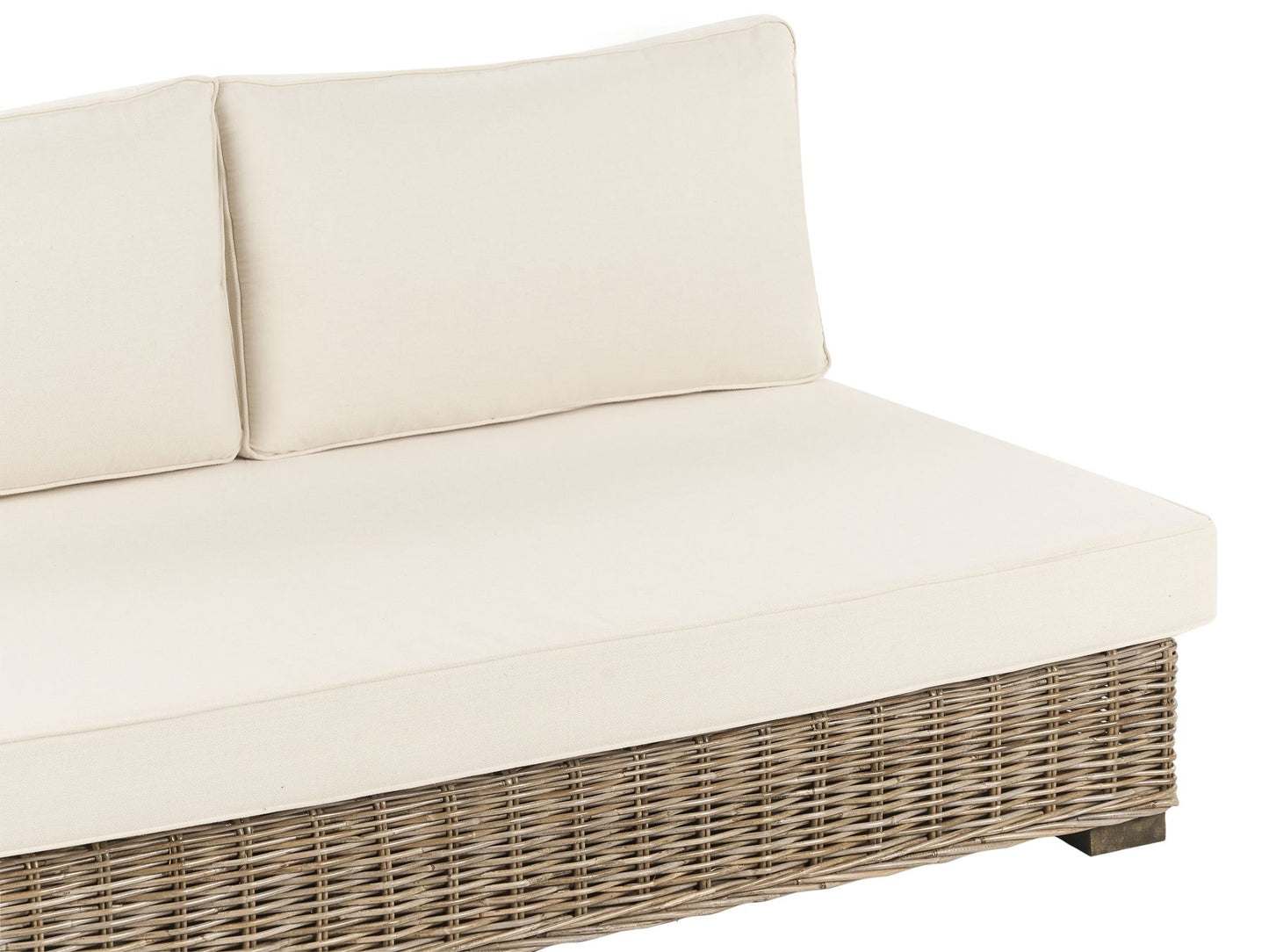 Garden Lounge Set with Table 4 Seater VARALLO Right Hand Modular Rattan Grey