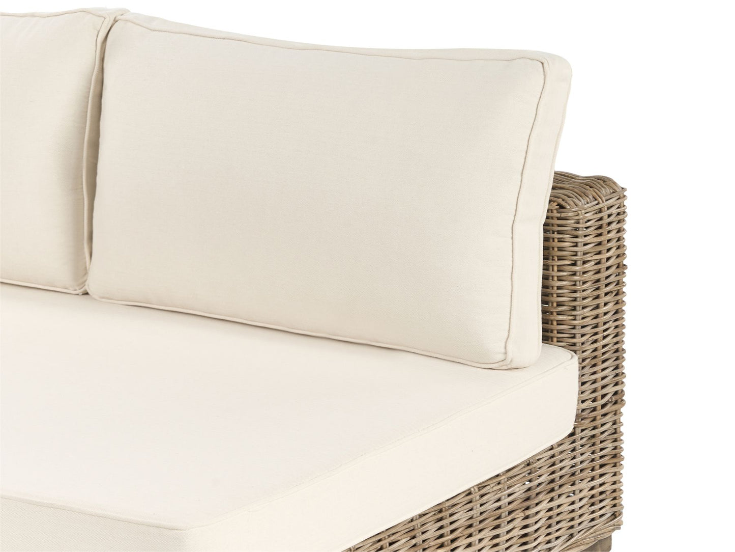 Garden Lounge Set with Table 4 Seater VARALLO Right Hand Modular Rattan Grey