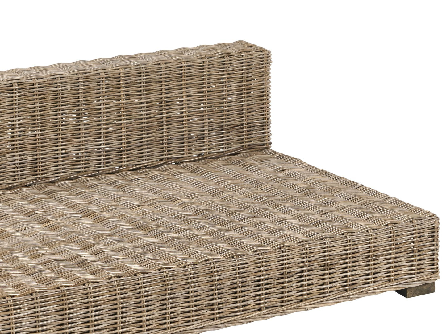 Garden Lounge Set with Table 4 Seater VARALLO Right Hand Modular Rattan Grey