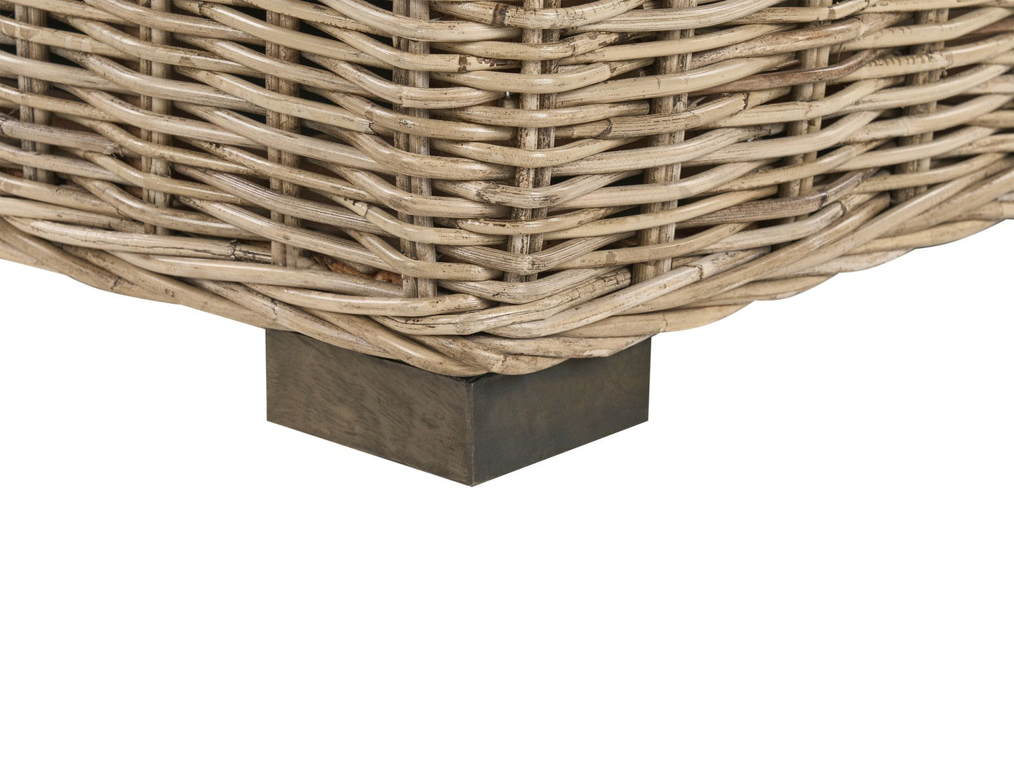 Garden Lounge Set with Table 4 Seater VARALLO Right Hand Modular Rattan Grey