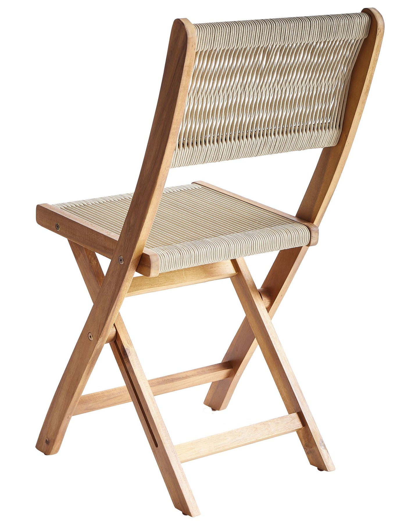Set of 2 Garden Chairs PROSSEDI Folding Acacia Wood Beige