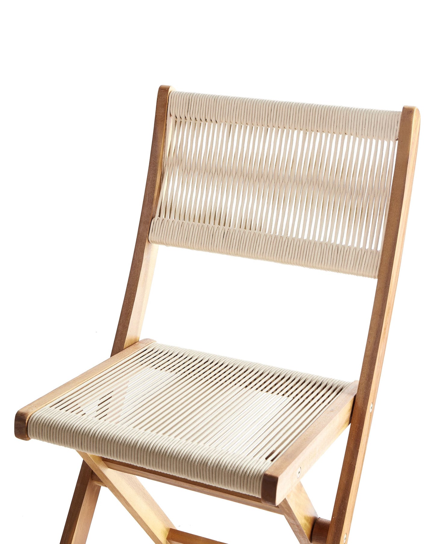 Set of 2 Garden Chairs PROSSEDI Folding Acacia Wood Beige