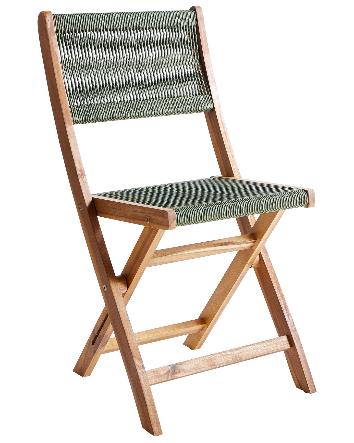 Set of 2 Garden Chairs PROSSEDI Folding Acacia Wood Green