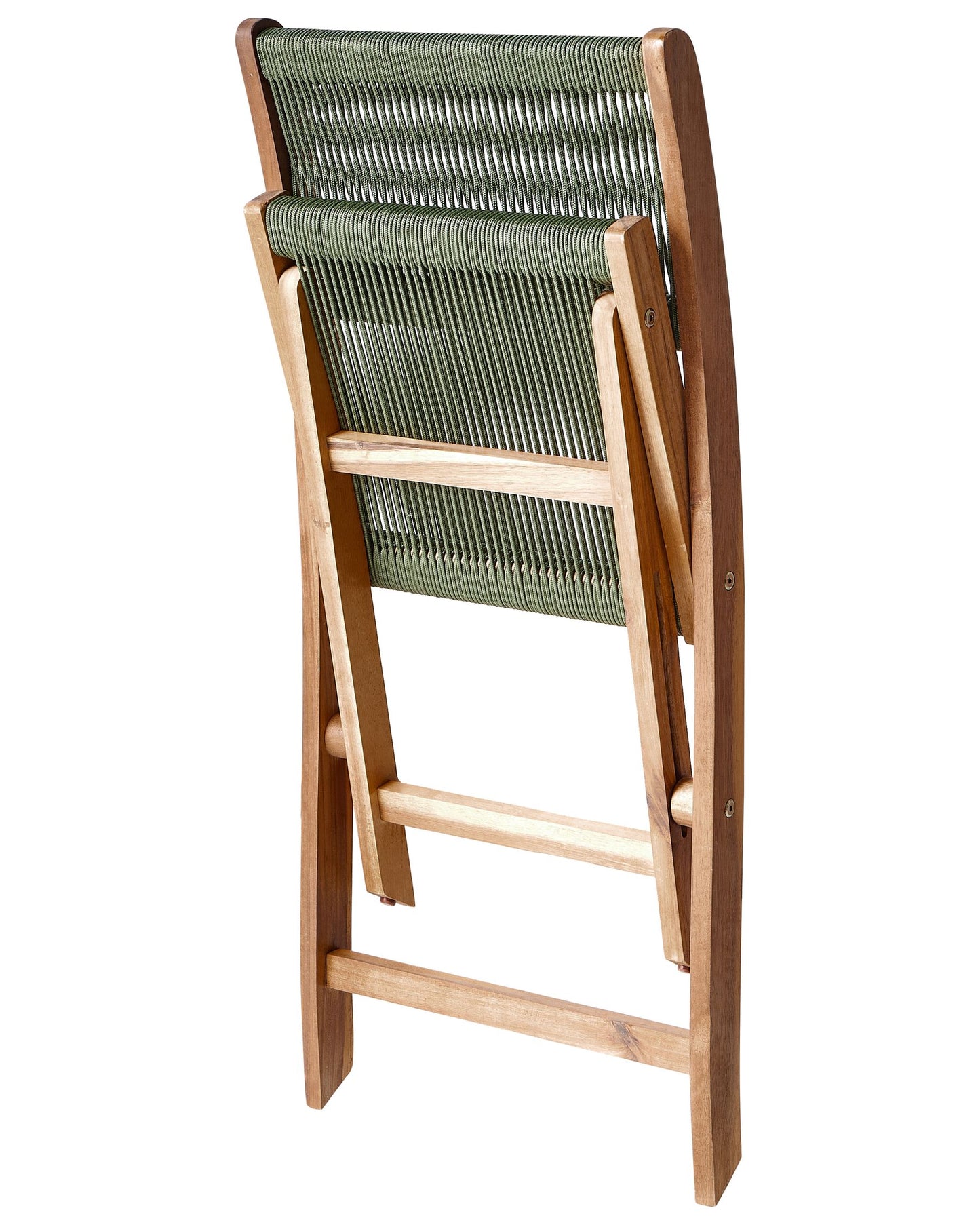 Set of 2 Garden Chairs PROSSEDI Folding Acacia Wood Green