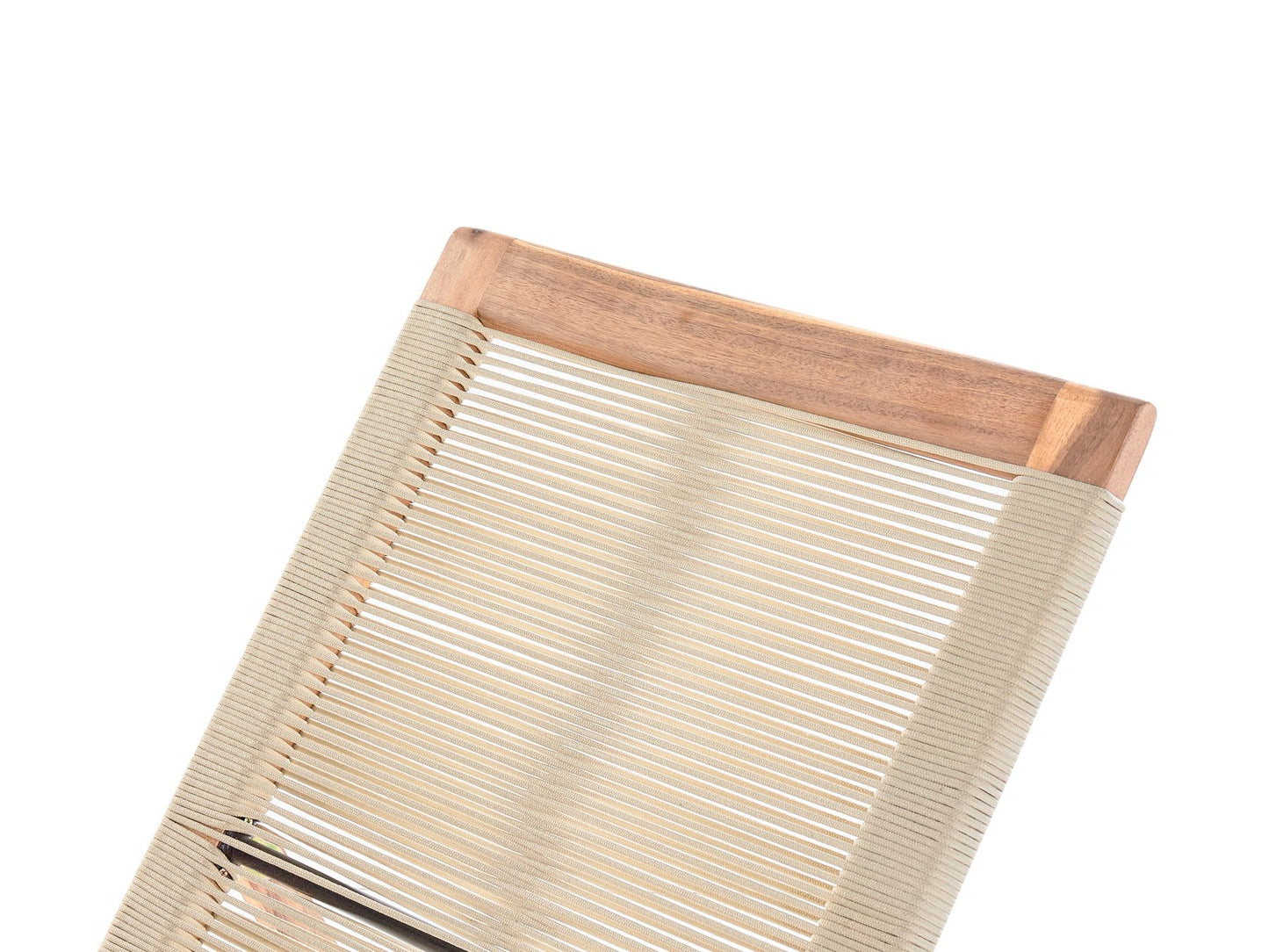 Wooden Reclining Sun Lounger Beige PROSSEDI