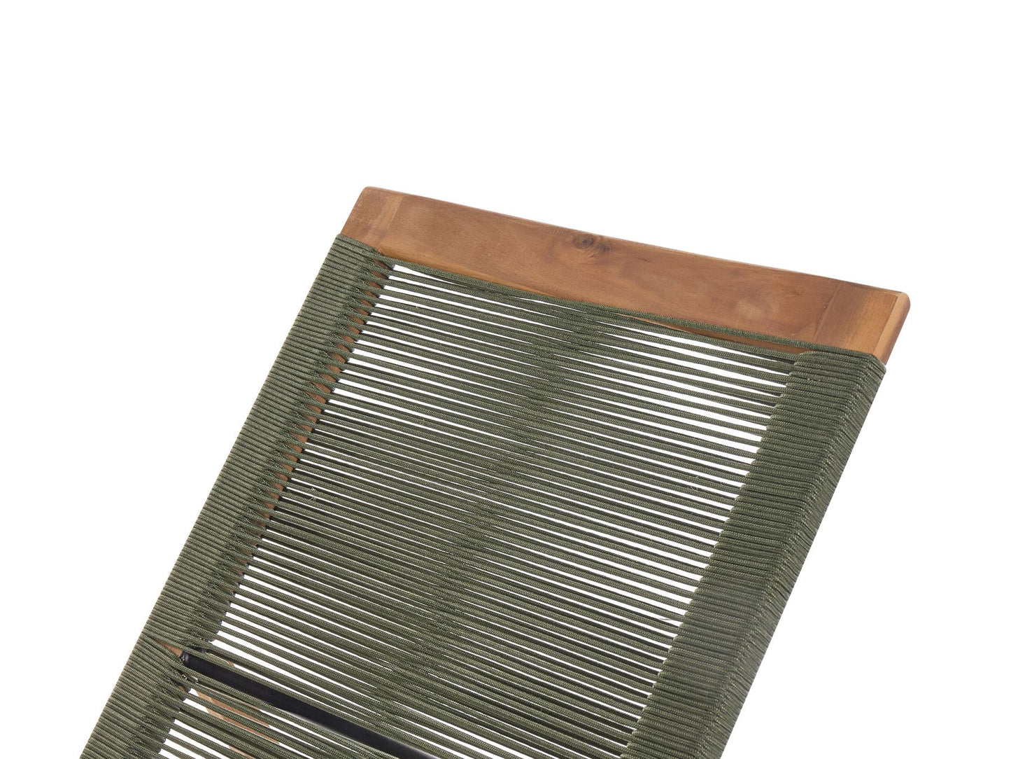 Wooden Reclining Sun Lounger Green PROSSEDI