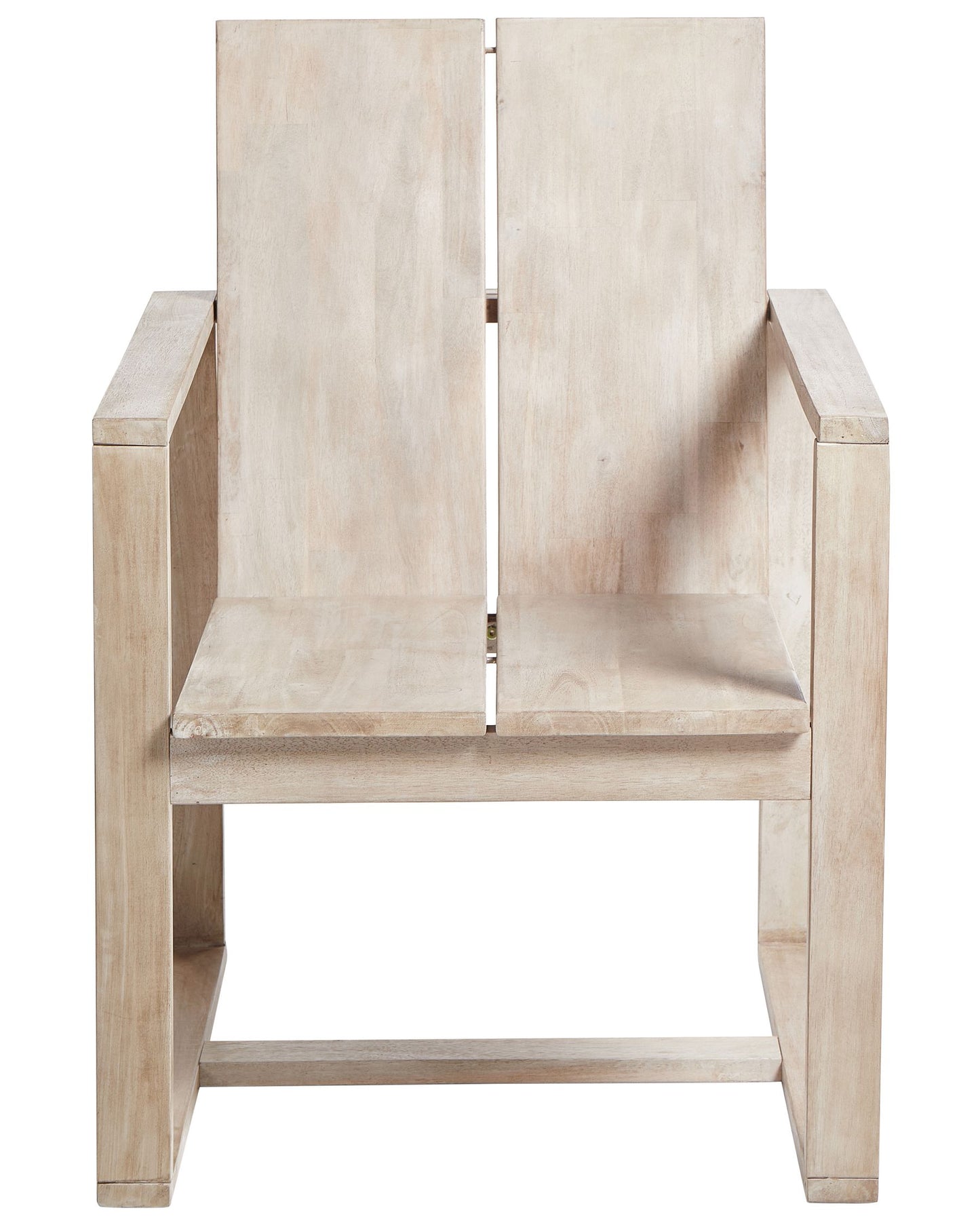 Set of 2 Garden Chairs with Cushions AZZANELLO Acacia Wood Off-White