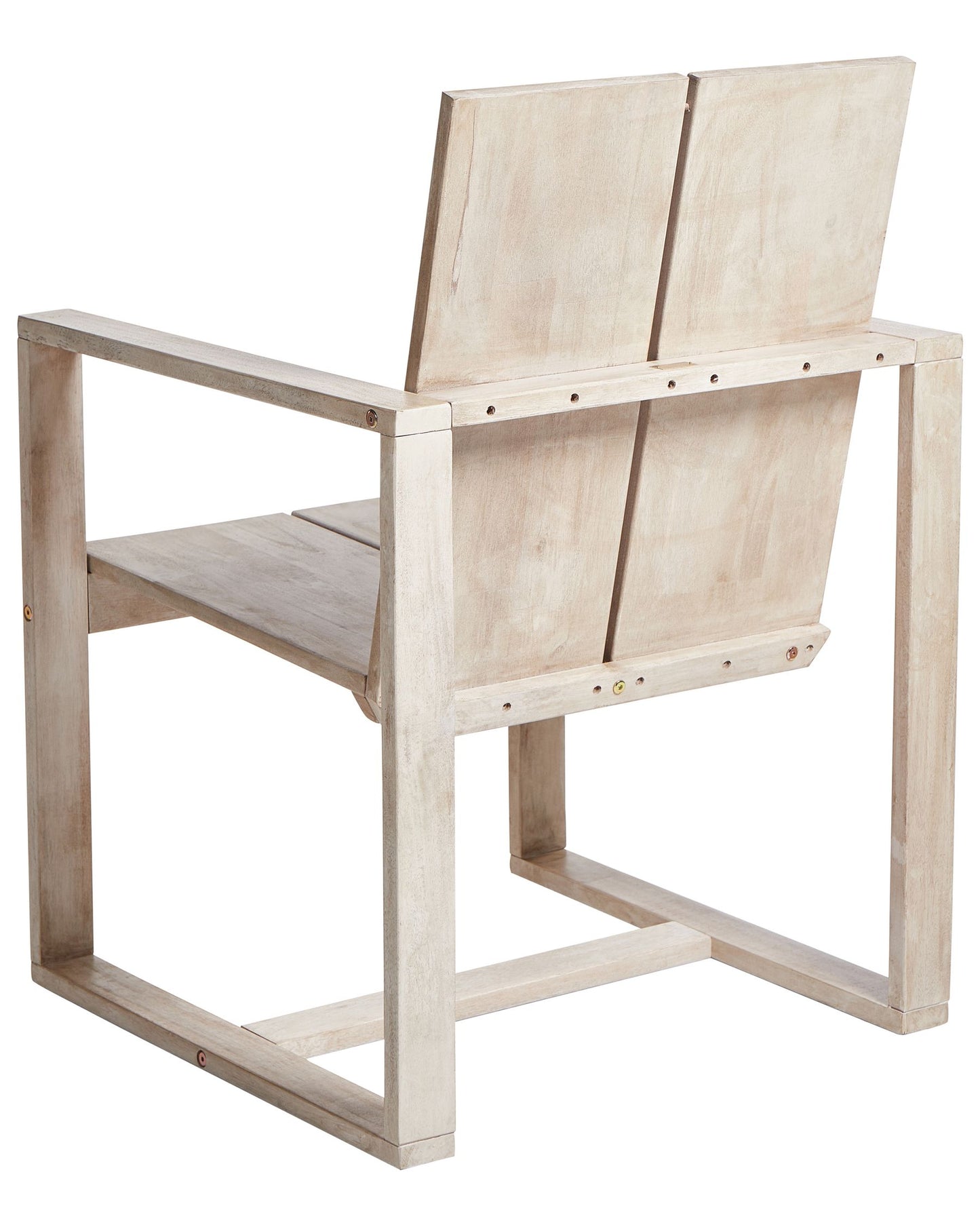 Set of 2 Garden Chairs with Cushions AZZANELLO Acacia Wood Off-White