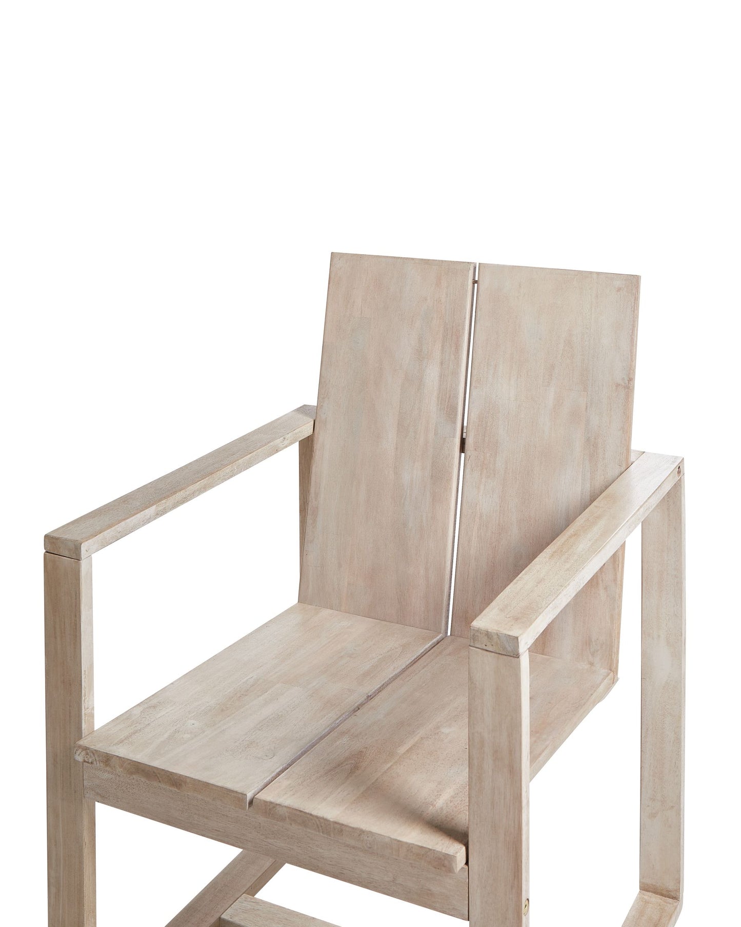 Set of 2 Garden Chairs with Cushions AZZANELLO Acacia Wood Off-White