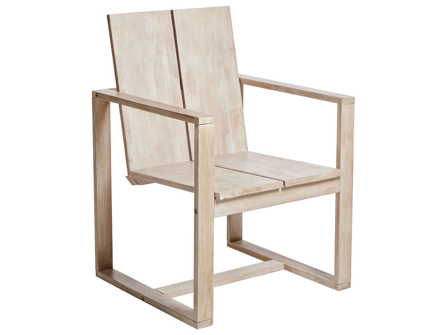 Garden Dining Set 6 Seater AZZANELLO Acacia Wood Off-White