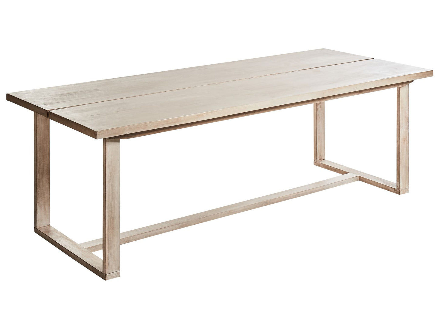 Garden Dining Set 6 Seater AZZANELLO Acacia Wood Off-White