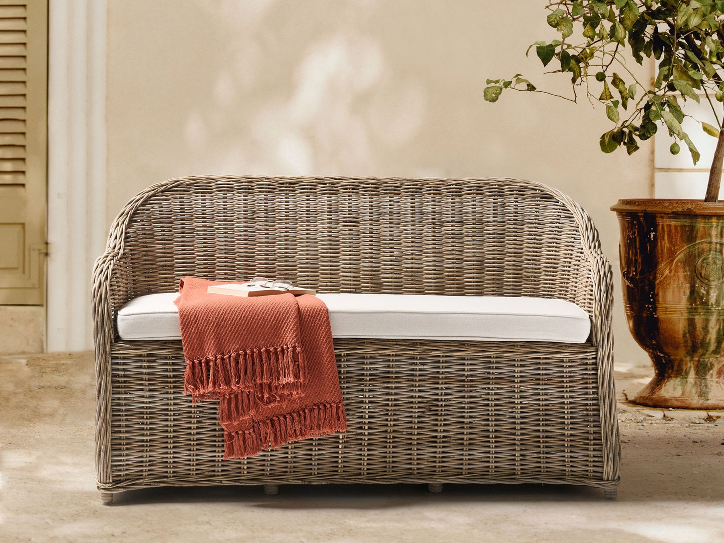 garden sofa 2 seater susua rattan natural